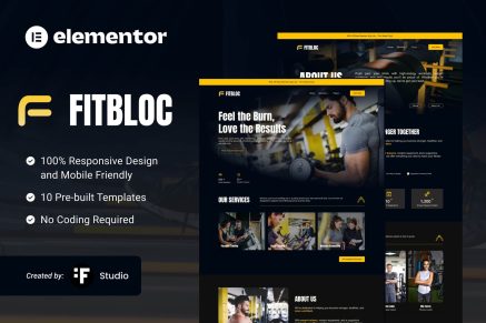 Fitbloc - Fitness & Wellness Elementor Template Kit