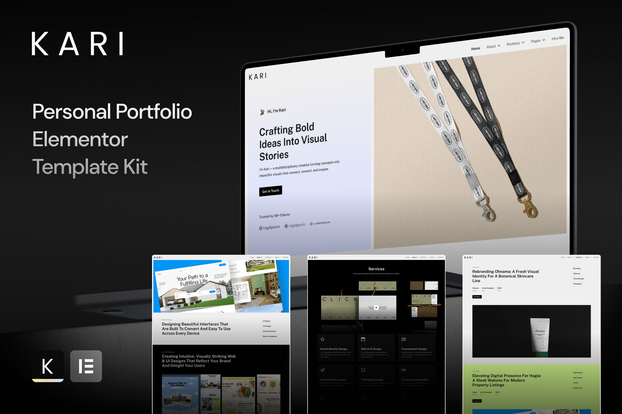 Kari - Personal Portfolio Elementor Template Kit