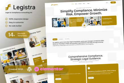 Legistra - Legal & Compliance Consulting Elementor Template Kit