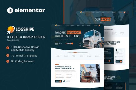 Logshipe - Logistics & Transportation Elementor Template Kit