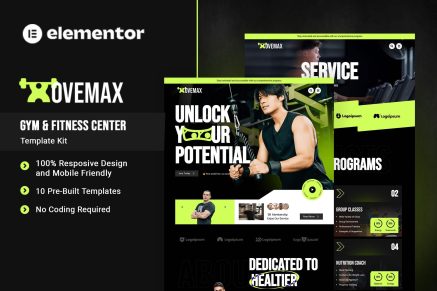 MoveMax - Gym & Fitness Center Elementor Template Kit