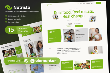Nutrista - Nutritionist & Dietitian Elementor Template Kit
