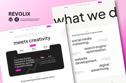 Revolix - Digital Marketing Agency Elementor Template Kit