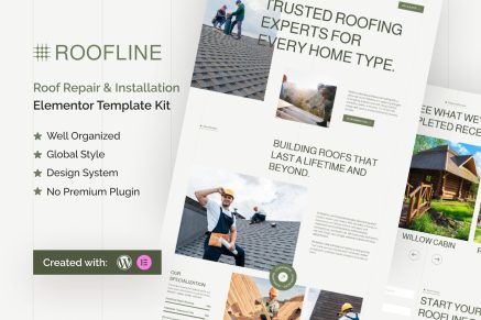 Roofline - Roof Repair & Installation Elementor Template Kit