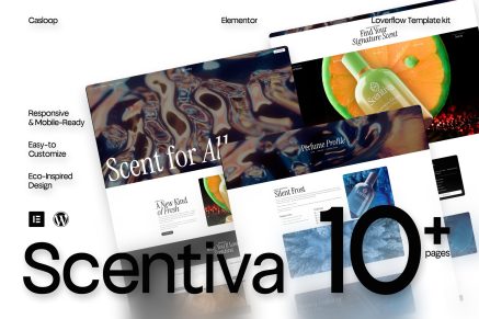Scentiva - Modern Elegant Perfume & Fragrance Elementor Template Kit