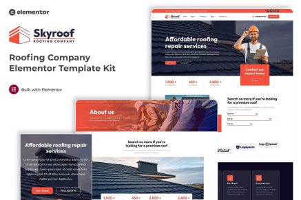 Skyroof - Roofing Company Elementor Template Kit