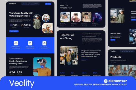 Veality - Virtual Reality Service Elementor Template Kits