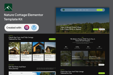 Veridian - Nature Cottage Elementor Template Kit