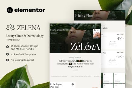 Zelena - Beauty Clinic & Dermatology Elementor Template Kit