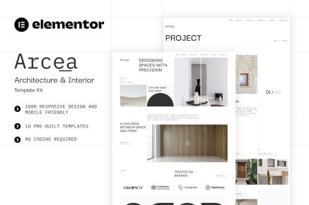 Arcea - Architecture & Interior Elementor Template Kit
