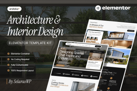 Arsiteka - Architecture & Interior Design Elementor Template Kit