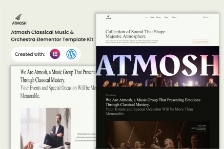 Atmosh - Classical Music & Orchestra Elementor Template Kit