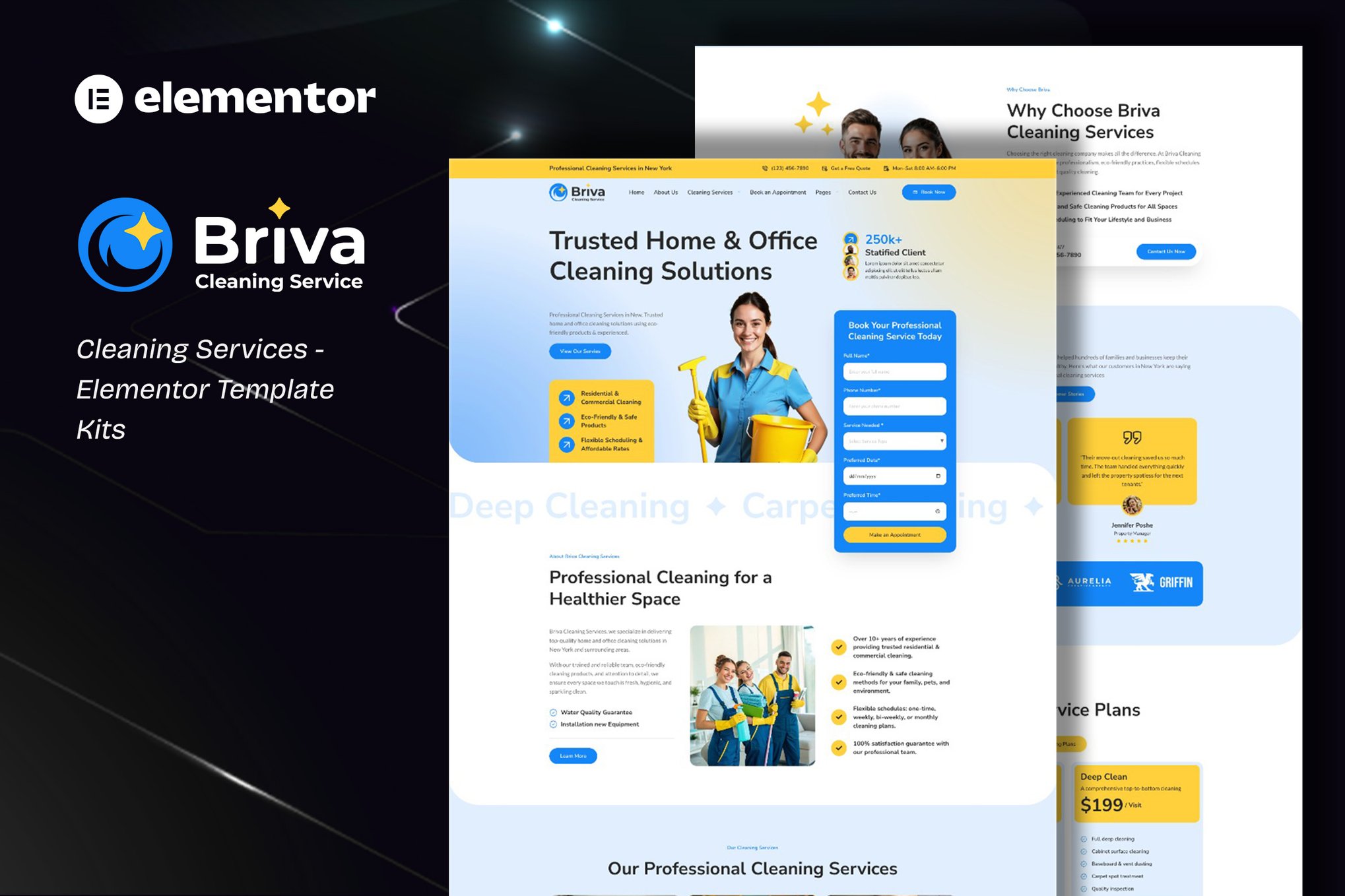 Briva - Cleaning Services Elementor Template Kit