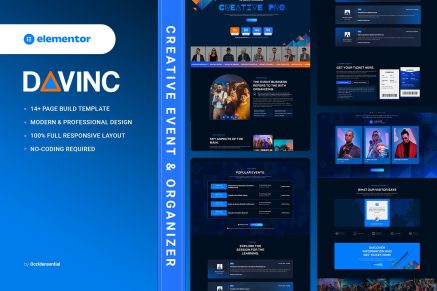 Davinc - Creative Event & Organizer Elementor Template Kit