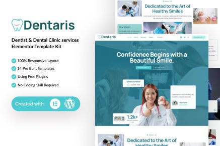 Dentaris - Dentis & Dental Clinic Service Elementor Template Kit