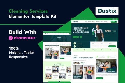 Dustix - Cleaning Services Elementor Template Kit