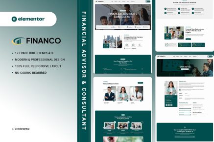 Financo - Financial Advisor & Consultant Elementor Template Kit