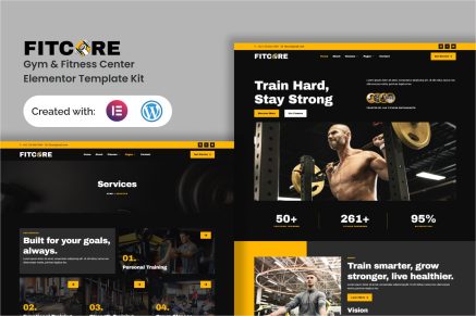 Fitcore - Gym & Fitness Center Elementor Template Kit