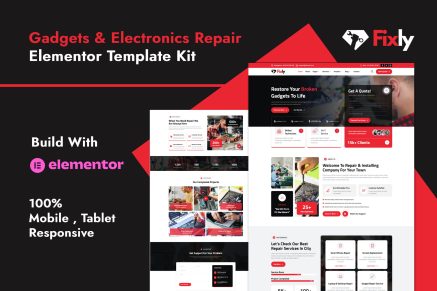 Fixly - Electronics & Gadgets Repair Services Elementor Template Kit