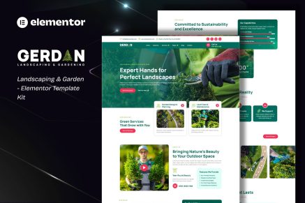 Gerdan - Landscaping & Gardening Elementor Template Kit