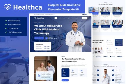 Healthca - Hospital & Medical Clinic Elementor Template Kit