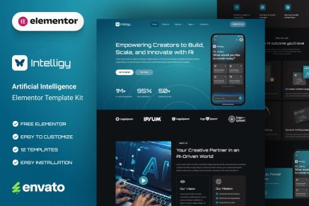 Intelligy - Artificial Intelligence Elementor Template Kit