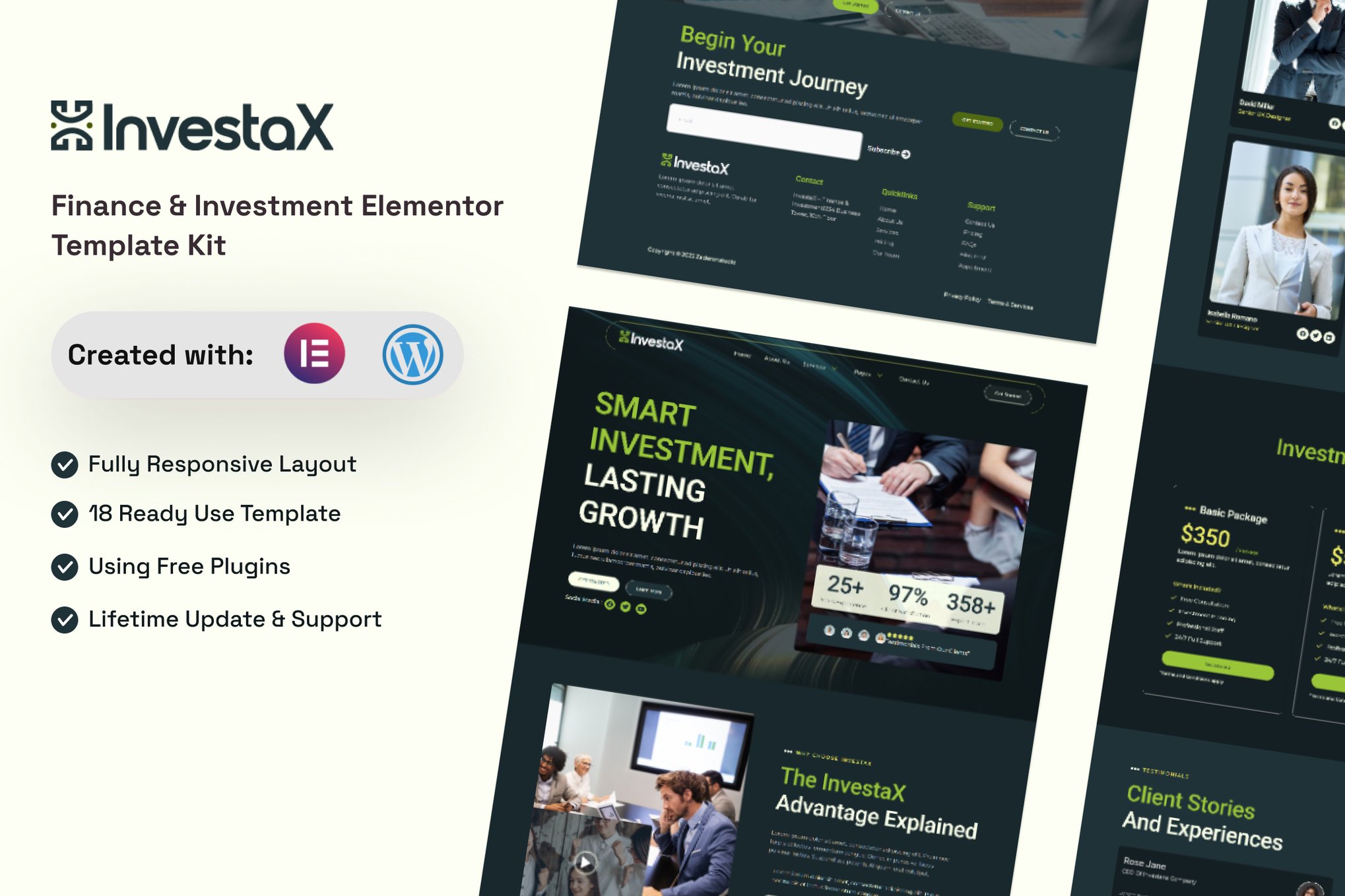 InvestaX - Finance & Investment Elementor Template Kit