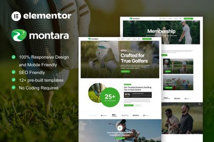 Montara - Golf Club & Academy Elementor Pro Template Kit