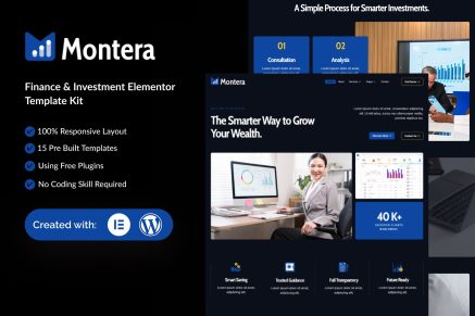 Montera - Finance & Investment Elementor Template Kit
