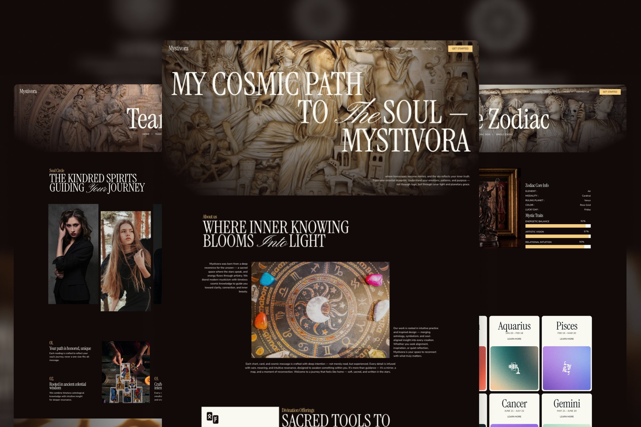 Mystivora - Modern Mystical Astrology & Horoscope Elementor Template Kit