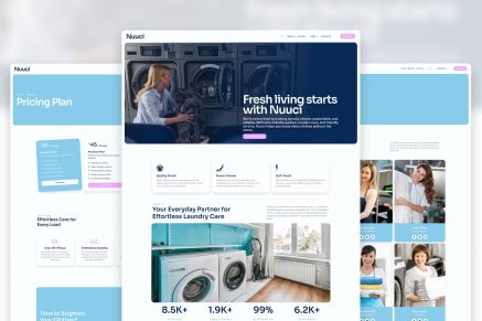 Nuuci - Modern Fresh Laundry Service Elementor Template Kit