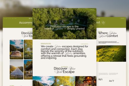 Off-Grid - Modern Natural Glamping Elementor Template Kit