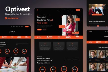 Optivest - Financial Advisor Elementor Template Kit
