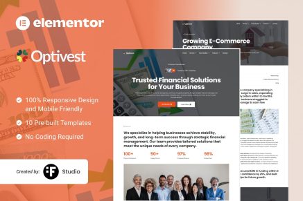 Optivest – Financial & Investment Elementor Template Kit