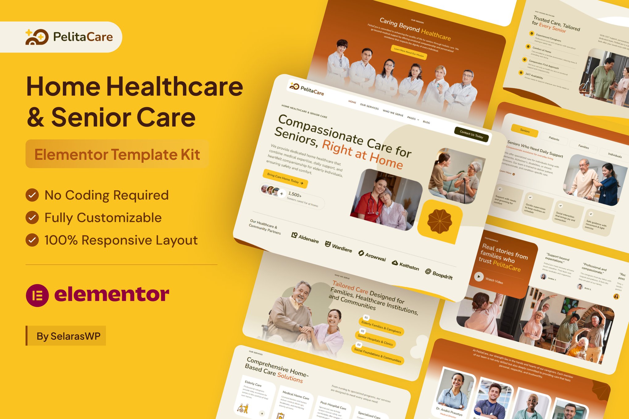 PelitaCare - Home Healthcare & Senior Care Elementor Pro Template Kit