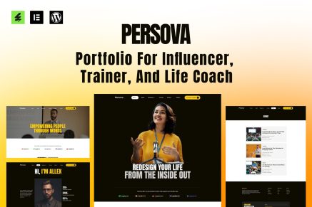 Persova - Influencer Portfolio Elementor Template Kit