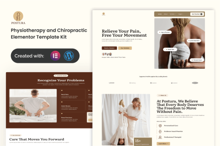 Postura - Physiotherapy & Chiropractic Elementor Template Kit