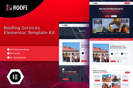 Roofi - Roofing Services Elementor Template Kit