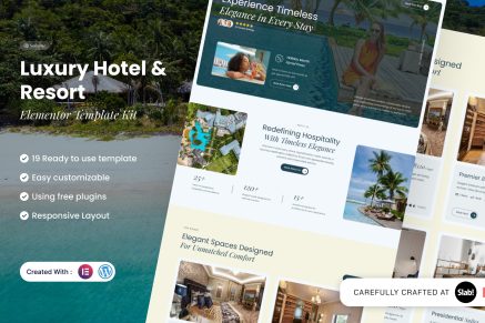 Solenne - Luxury Hotel & Resort Elementor Template Kit