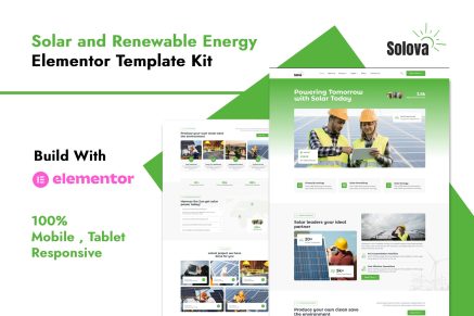 Solova - Solar & Renewable Energy Elementor Template Kit