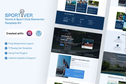 Sportiver - Tennis & Sport Club Elementor Template Kit