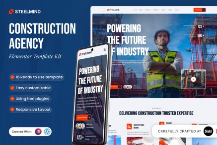 Steelmind - Construction Agency Elementor Template Kit