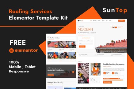 Suntop - Roofing Services Elementor Template Kit