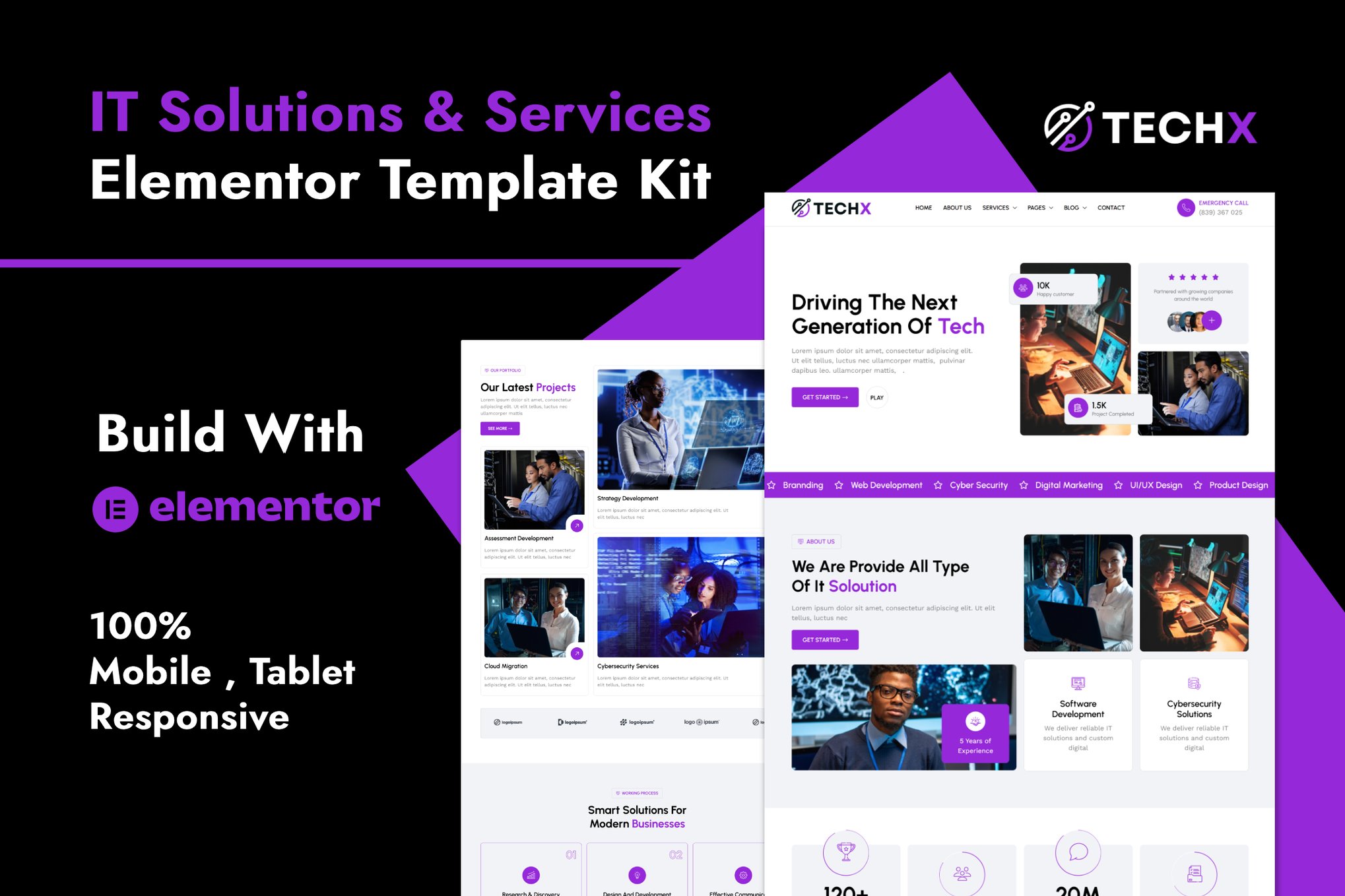 TechX - IT Solutions & Services Company Elementor Template Kit