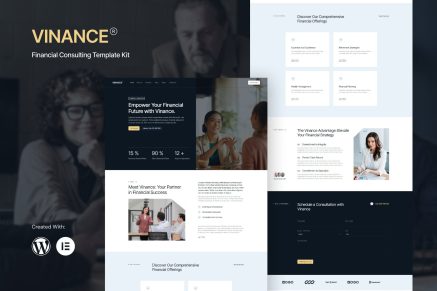 Vinance - Financial Consulting Elementor Template Kit