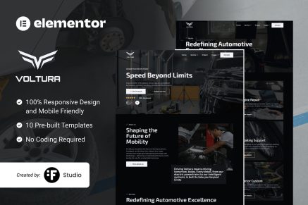 Voltura – Automotive Car Services Elementor Template Kit