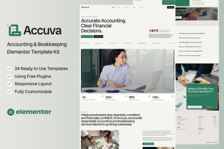 Accuva – Accounting & Bookkeeping Service Elementor Template Kit