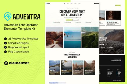 Adventra – Adventure Tour Operator Elementor Template Kit
