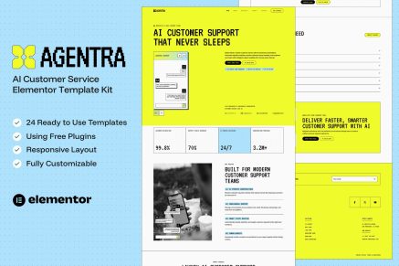 Agentra – AI Customer Service Elementor Template Kit