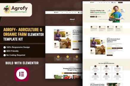 Agrofy – Agriculture & Organic Farm Elementor Template Kit